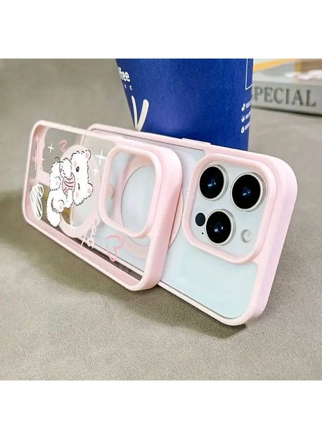 Pink Yarn Ball Cat Phone Case For iPhone 12 Pro Max Wireless Charging Shockproof Magnetic Protective Cover - Image 5